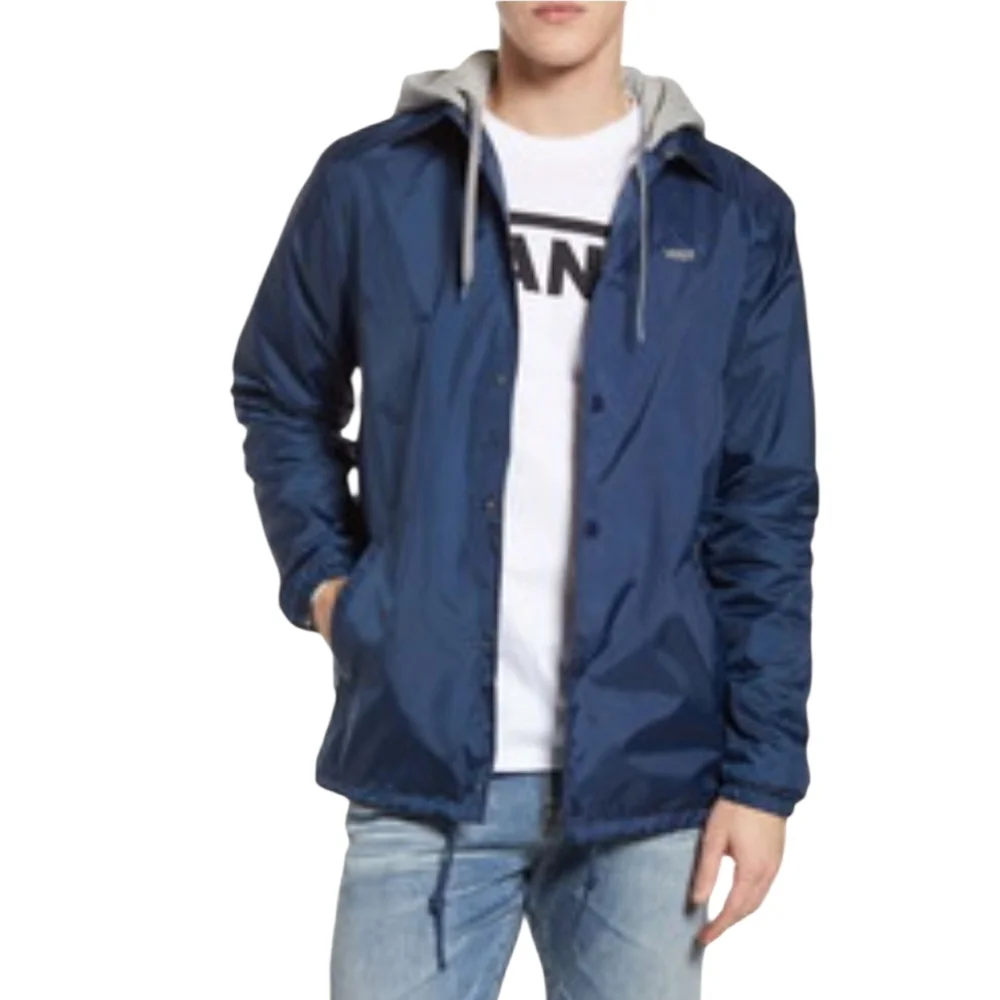 Vans Men's Blue Hooded Jacket - Picture 1 of 10